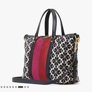 Kate Spade  Jacquard Stripe Faye Medium Satchel